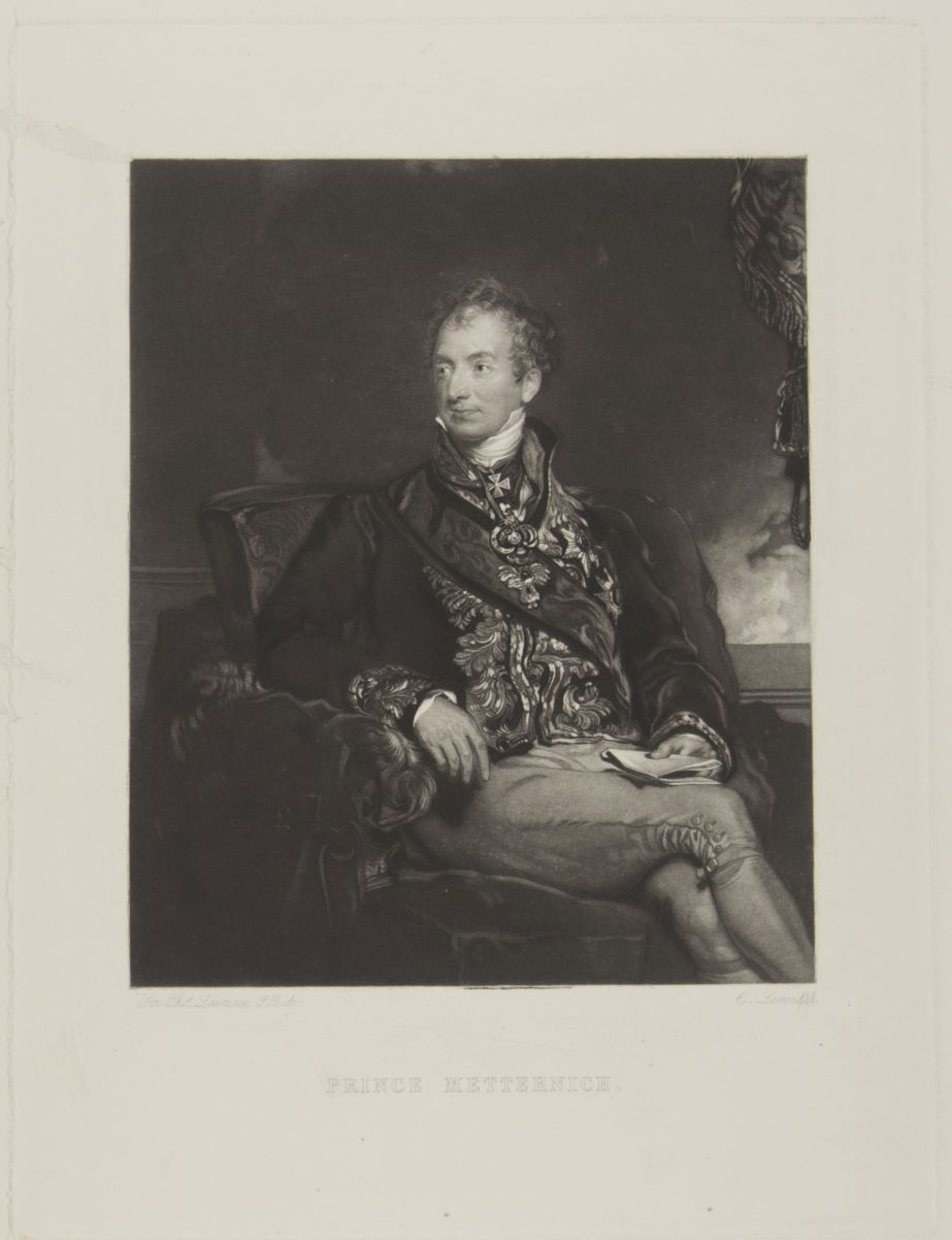 [METTERNICH — Fine Aquatint Engraving of his Portrait by Sir Thomas Lawrence | Sophie Dupré Autographs