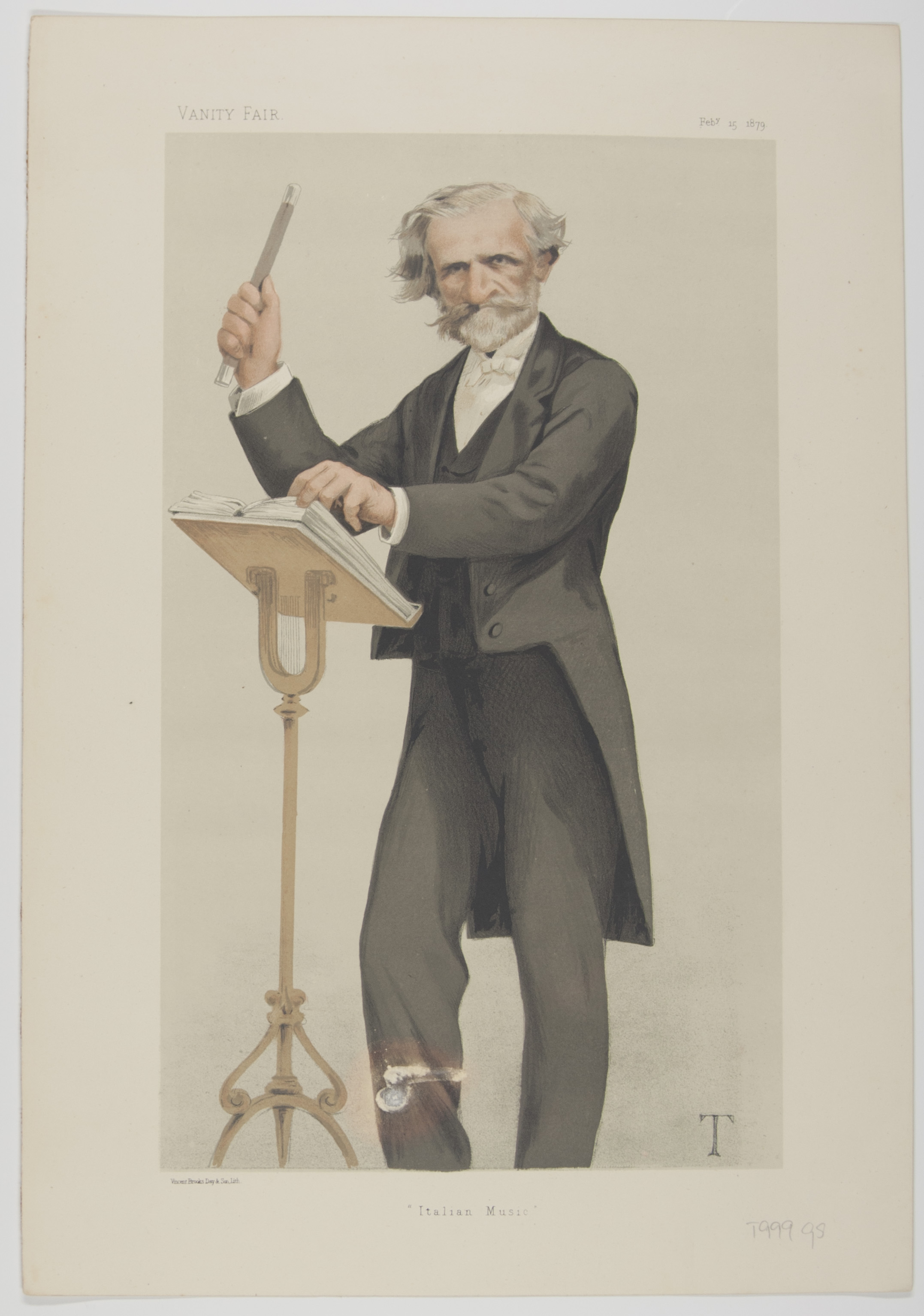 [VERDI — Fine Caricature Portrait in Colours from Vanity Fair, by 'T', | Sophie Dupré Autographs