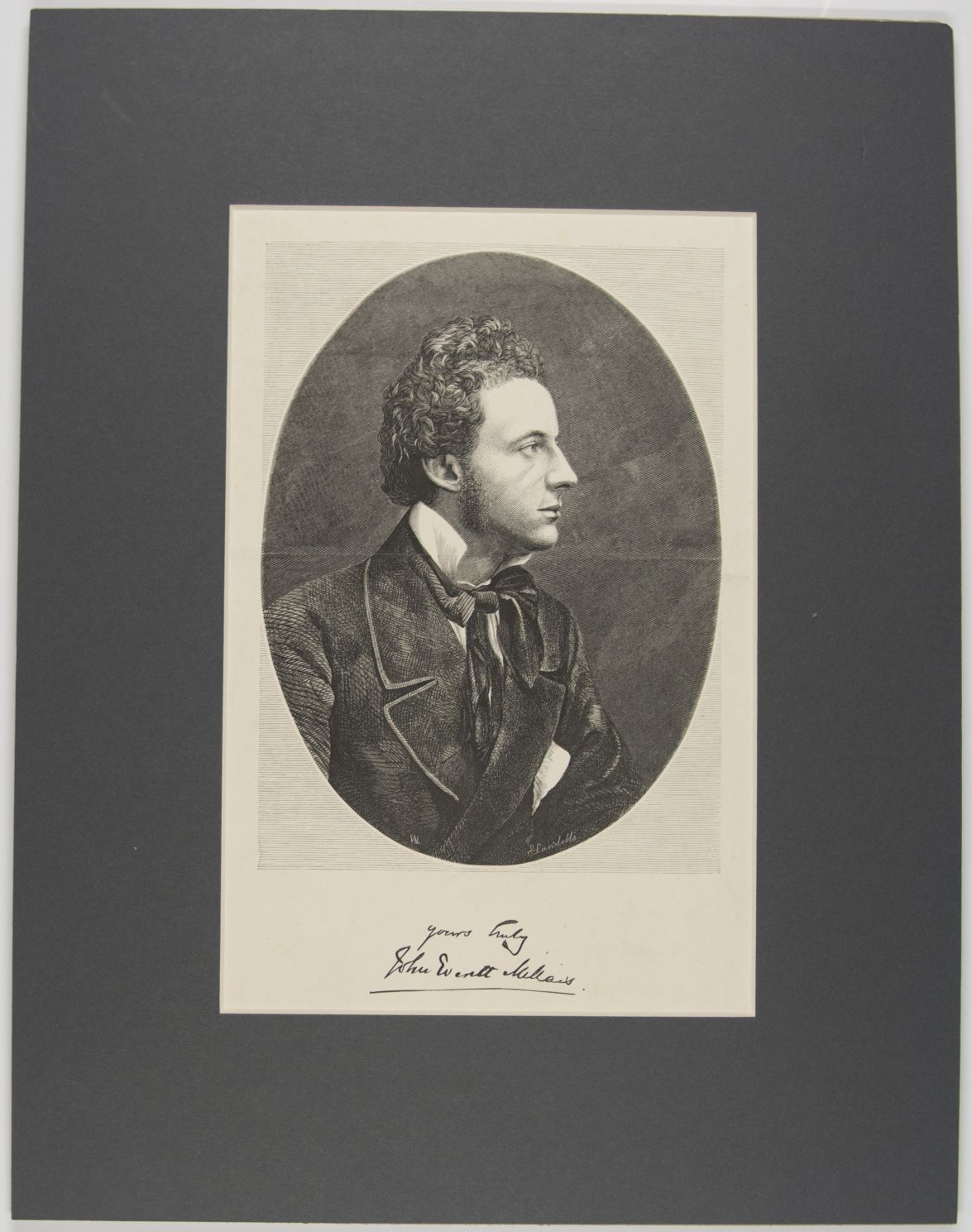 [MILLAIS — Fine Portrait Wood Engraving, by Ebenezer Landells, | Sophie Dupré Autographs