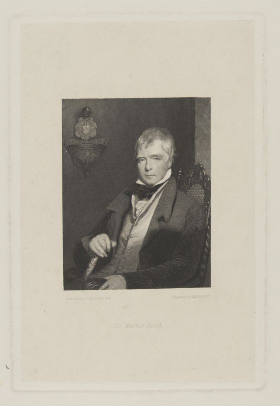 [SCOTT — Unsigned Engraved Portrait by M. Brandreth after C.R. Leslie, R.A., | Sophie Dupré Autographs