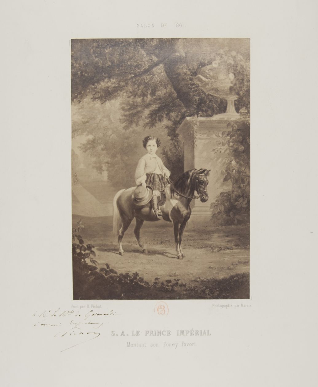 [NAPOLÉON — Contemporary Photograph by Marais of his early Portrait by Olivier PICHAT, | Sophie Dupré Autographs