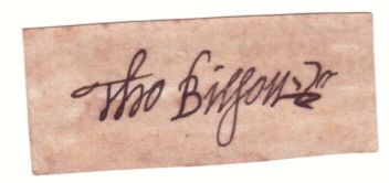 BILSON — Fine strong Signature from a document, | Sophie Dupré Autographs