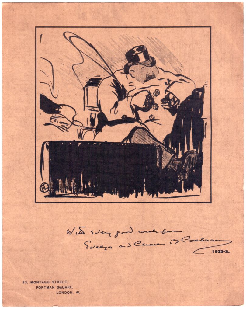 [COCHRAN — Splendid Christmas Card, | Sophie Dupré Autographs