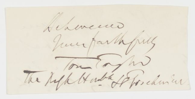 TAYLOR — Signature and Subscription from the end of a letter, | Sophie Dupré Autographs