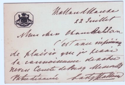 HOLLAND — Autograph Letter Signed, in French with Translation, | Sophie Dupré Autographs
