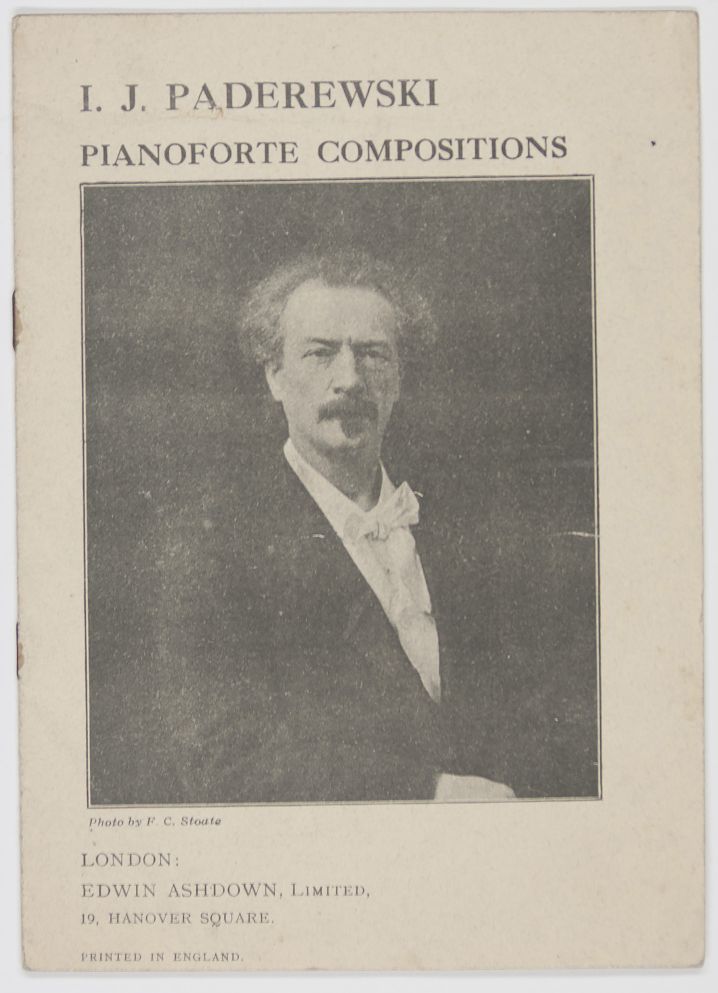[PADEREWSKI — Booklet advertising his 'Piano Compositions', | Sophie Dupré Autographs