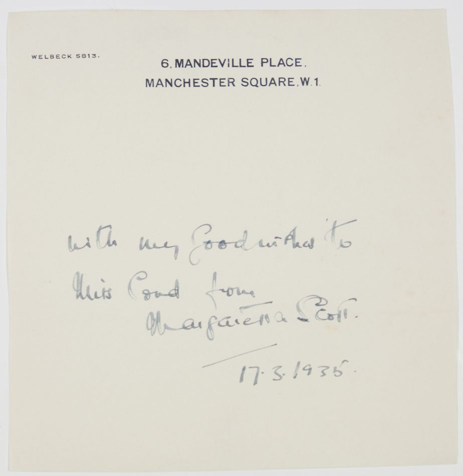 SCOTT — Signature and Inscription | Sophie Dupré Autographs