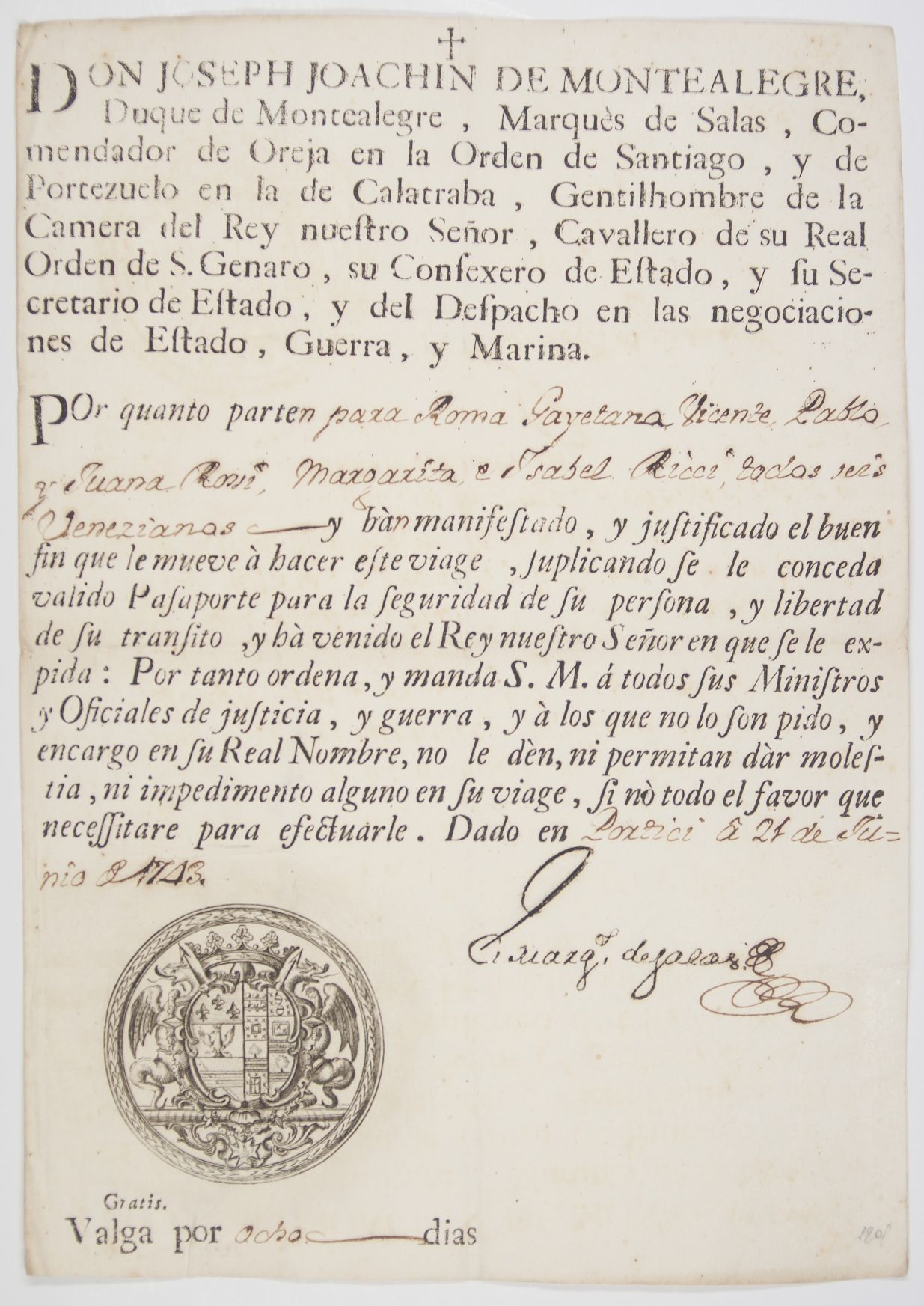 SALAS — Fine Passport Signed with his Paraph | Sophie Dupré Autographs