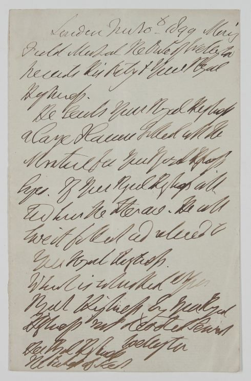 WELLINGTON — Autograph Letter in the third person to the Duchess of KENT, | Sophie Dupré Autographs