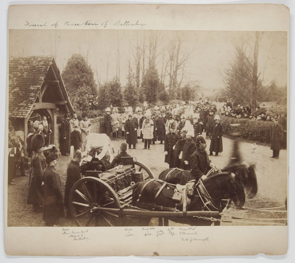 [BATTENBERG — Fine Large Unsigned Photograph of his Funeral, | Sophie Dupré Autographs