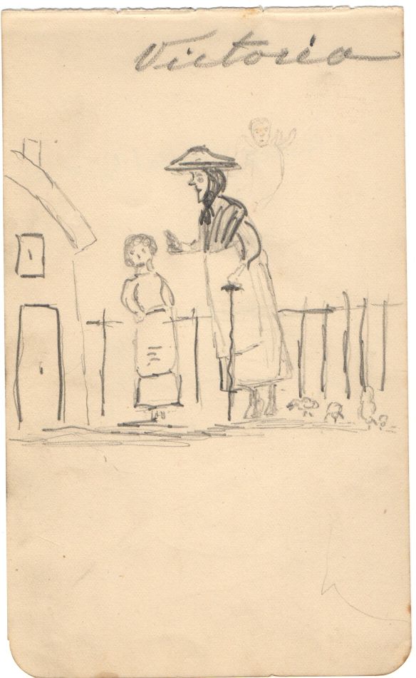VICTORIA ALEXANDRA — Drawing in pencil signed 'Victoria', | Sophie Dupré Autographs