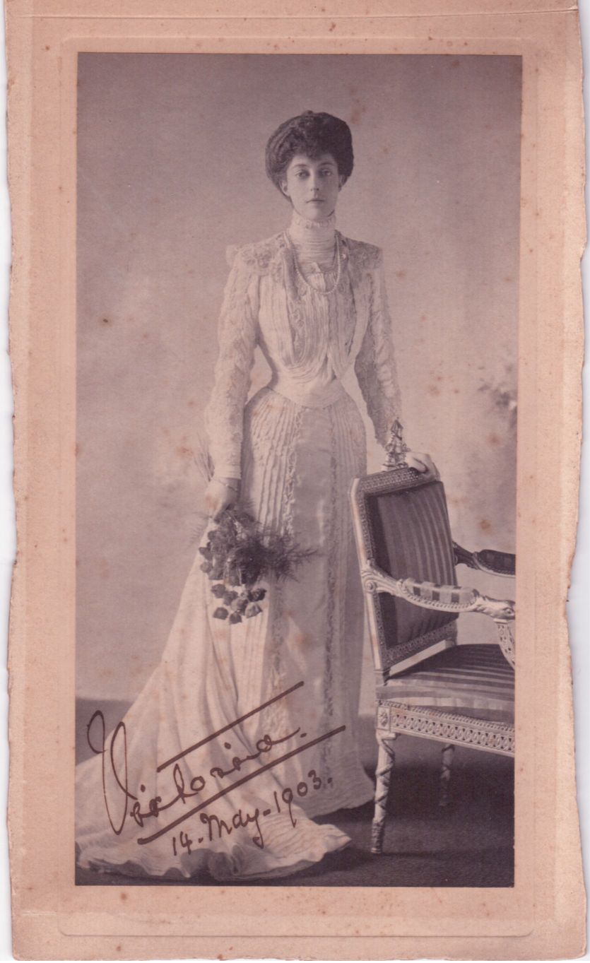 VICTORIA ALEXANDRA — Lovely Portrait Photograph, signed 'Victoria' on the image and dated, | Sophie Dupré Autographs