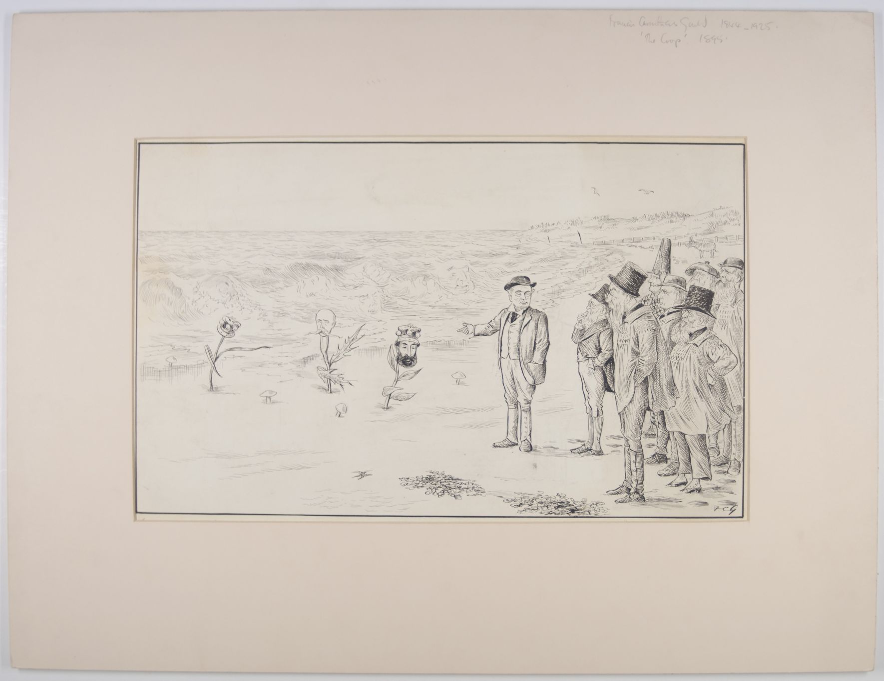 GOULD — Fine Original Signed Pen and Ink Cartoon, titled 'The Crop', | Sophie Dupré Autographs