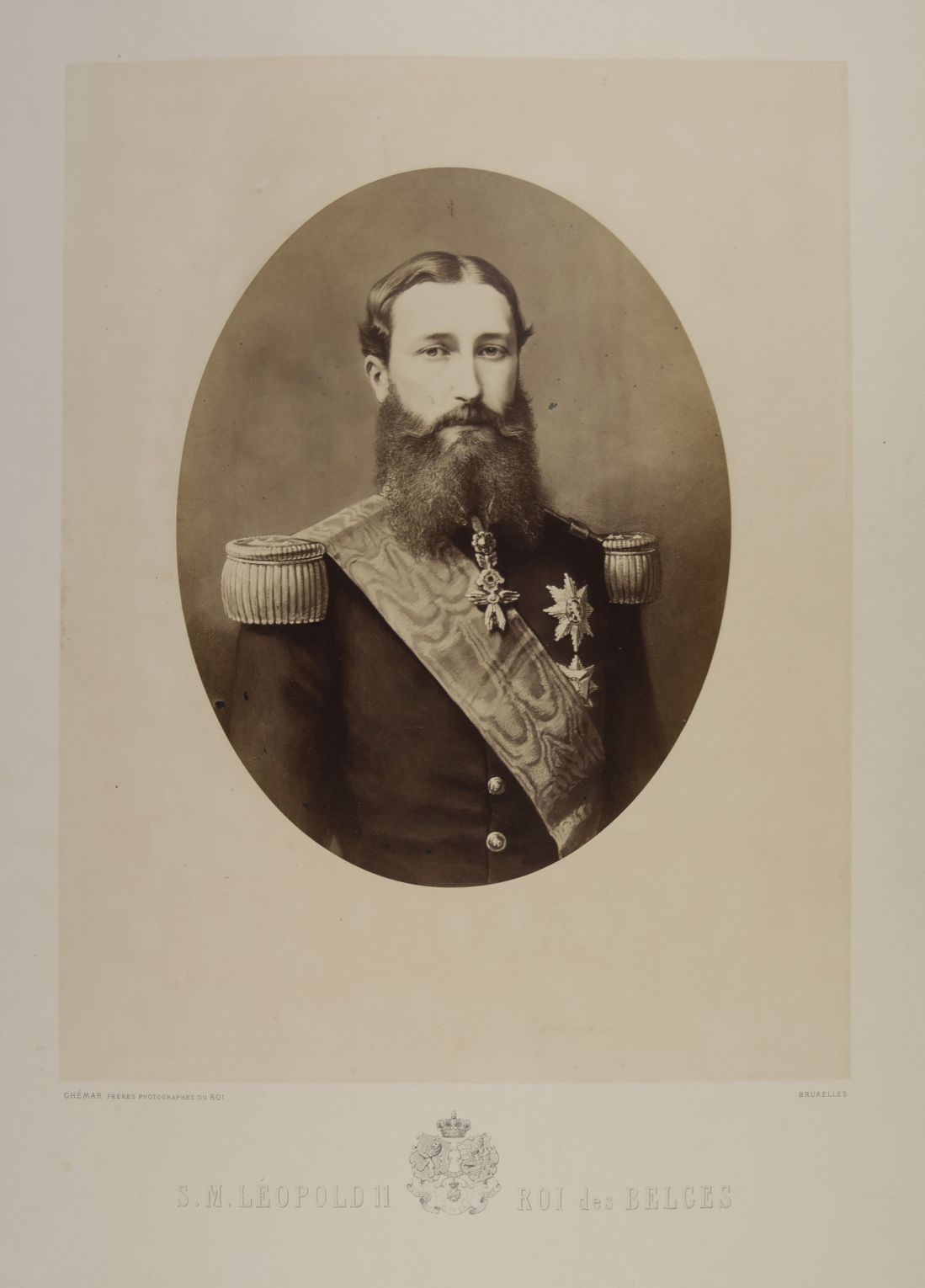 LÉOPOLD I — Fine Large Pair of Portrait Photographs, by Ghémar Frères | Sophie Dupré Autographs