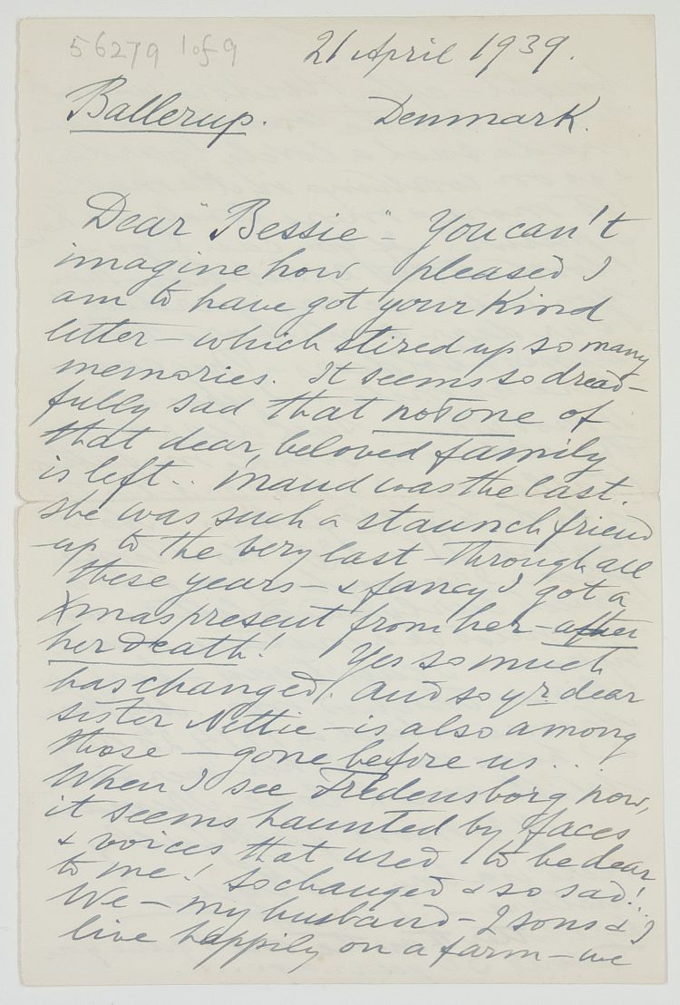 OLGA ALEXANDROVNA — Fine Archive of 8 Autograph Letters Signed 'Olga', including one with an original crayon drawing, and 1 Unsigned Autograph Note by Xenia, to Mrs Bessie SINCLAIR, | Sophie Dupré Autographs