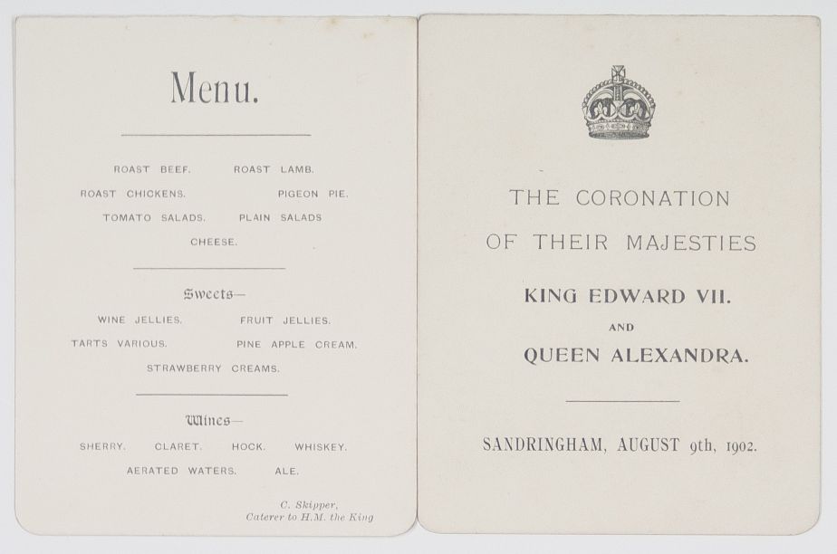 [EDWARD VII — Menu Card for a Lunch at Sandringham | Sophie Dupré Autographs