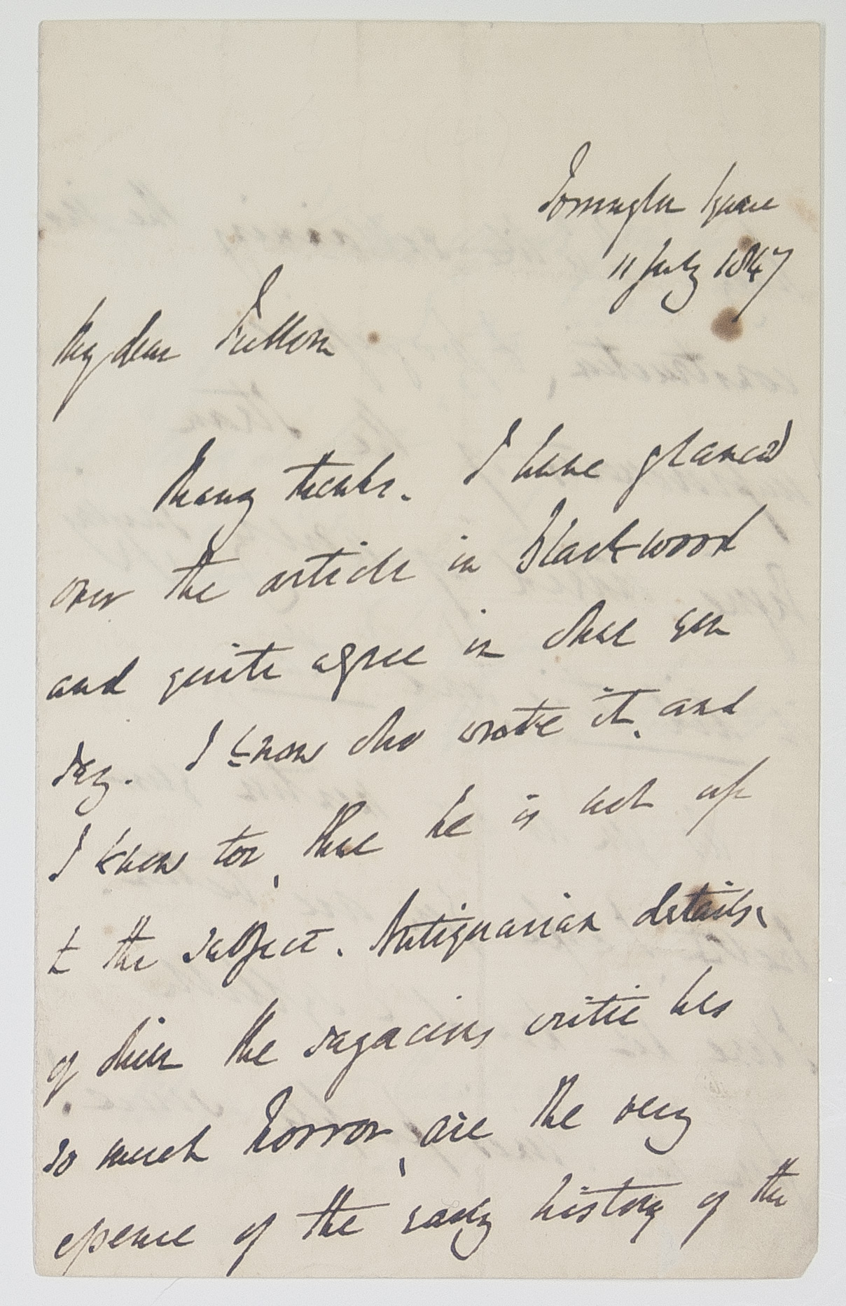 NICOLAS — Autograph Letter Signed to 'My dear Fuller', | Sophie Dupré Autographs