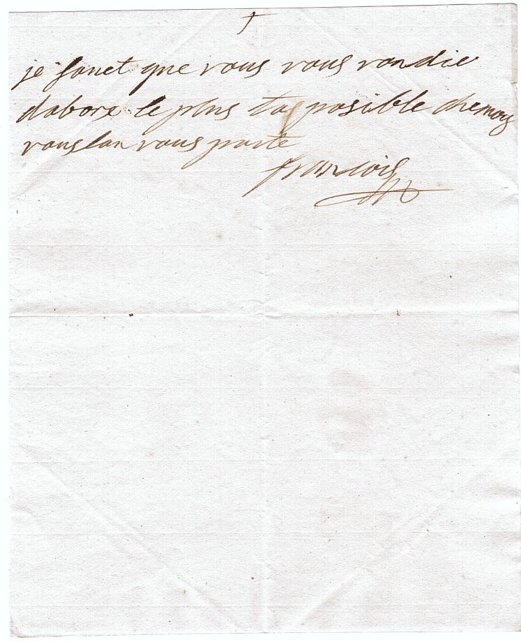 FRANCIS I STEPHEN — Autograph Note Signed 'Francois' | Sophie Dupré Autographs
