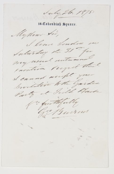 BURROWS — Autograph Letter Signed to 'My dear Sir' | Sophie Dupré Autographs