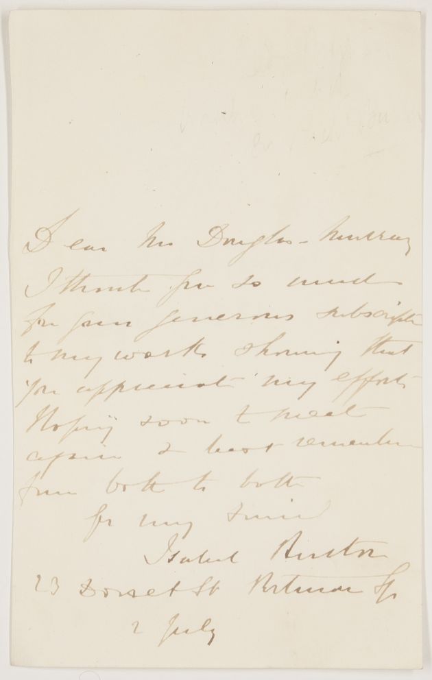 BURTON — Autograph Letter Signed to Thomas Douglas Murray | Sophie Dupré Autographs