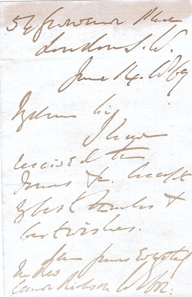 THOMSON — Autograph Letter Signed to Canon Rickson of Manchester, | Sophie Dupré Autographs