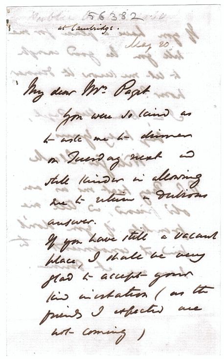 CLARK — Autograph Letter Signed to Mrs PAGET, | Sophie Dupré Autographs