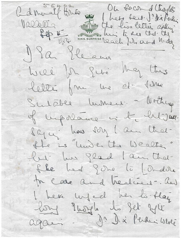 MOUNTBATTEN — Autograph Letter Signed to Miss Eleanor SMITH, | Sophie Dupré Autographs