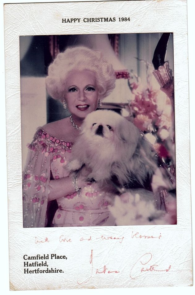 CARTLAND — Cheerful Signed Christmas Card Colour Photograph, | Sophie Dupré Autographs