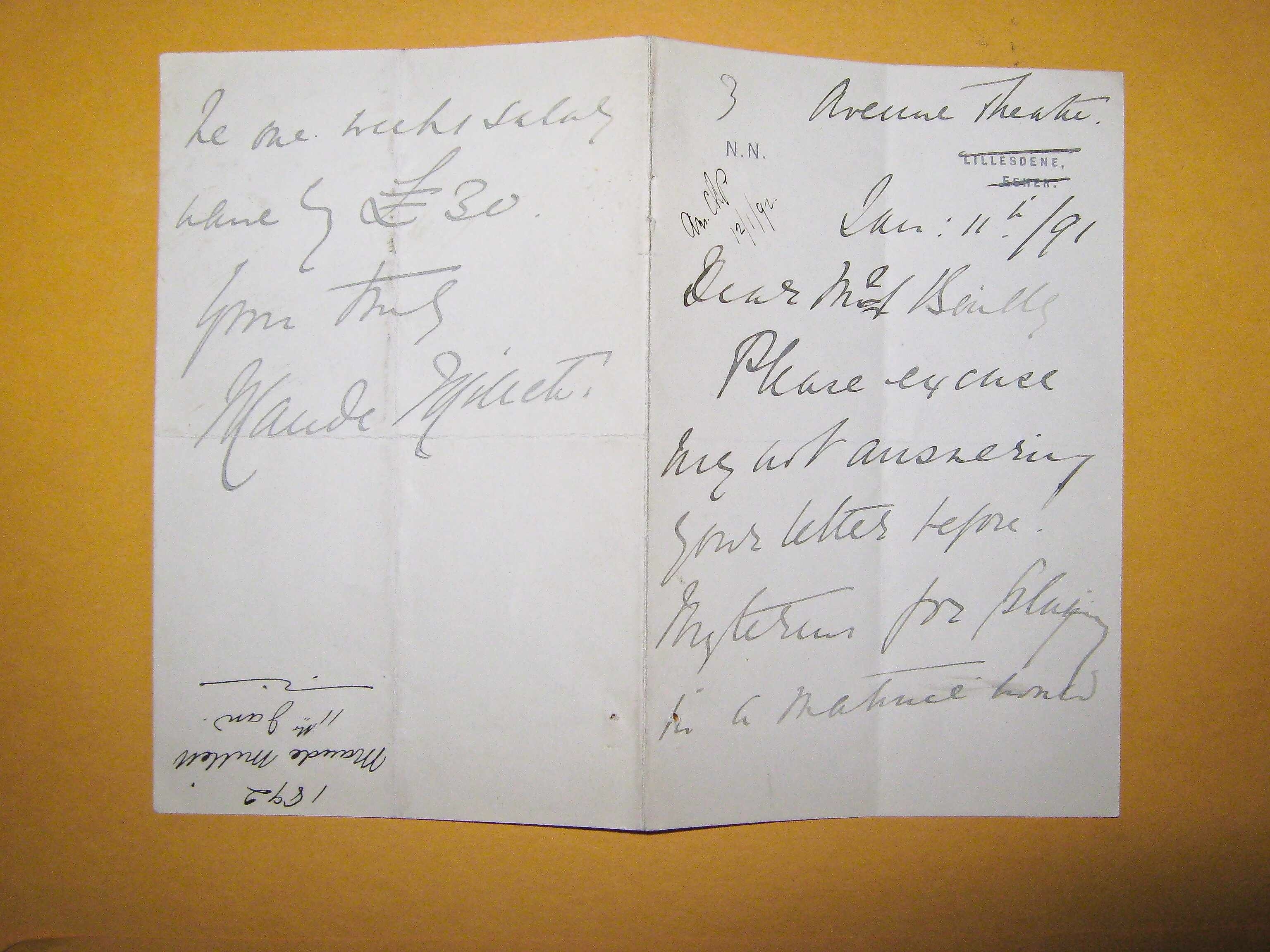 MILLETT — Autograph Letter Signed to Mrs Bailly | Sophie Dupré Autographs