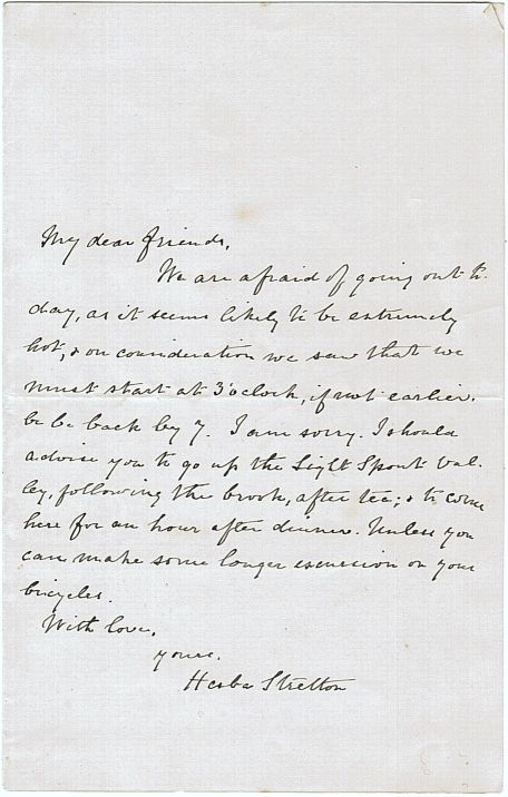 STRETTON — Autograph Letter Signed to 'My dear friends', | Sophie Dupré Autographs