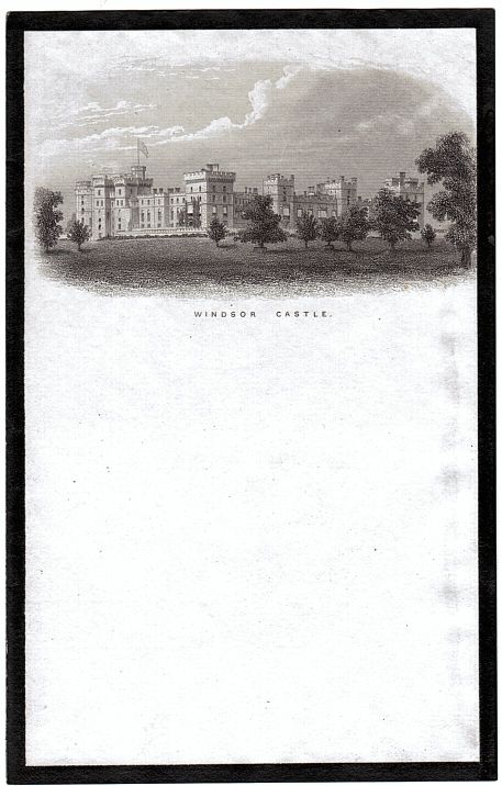[VICTORIA — Writing Paper bearing a fine lithographed view of Windsor Castle, | Sophie Dupré Autographs