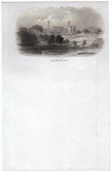 [VICTORIA — Writing Paper bearing a fine Lithographed view of Osborne | Sophie Dupré Autographs