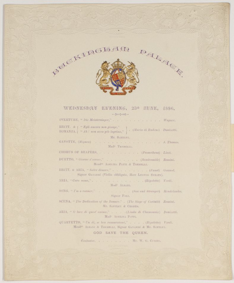 [VICTORIA — Printed Programme of the State Concert, | Sophie Dupré Autographs