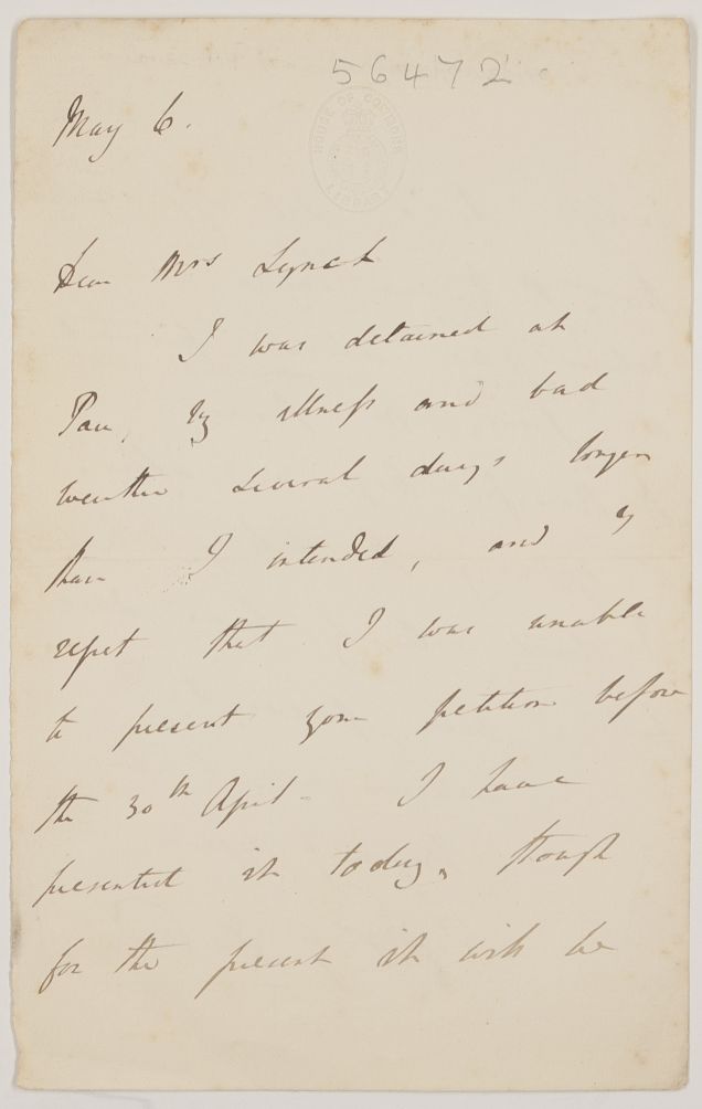 DU PRÉ — Autograph Letter Signed to Mrs Lynch, | Sophie Dupré Autographs