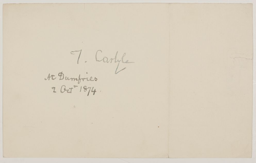 CARLYLE — Signature 'T. Carlyle' on writing paper, | Sophie Dupré Autographs