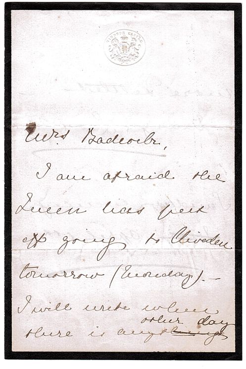 LASCELLES — Autograph Letter Signed to Mrs Badcock, | Sophie Dupré Autographs