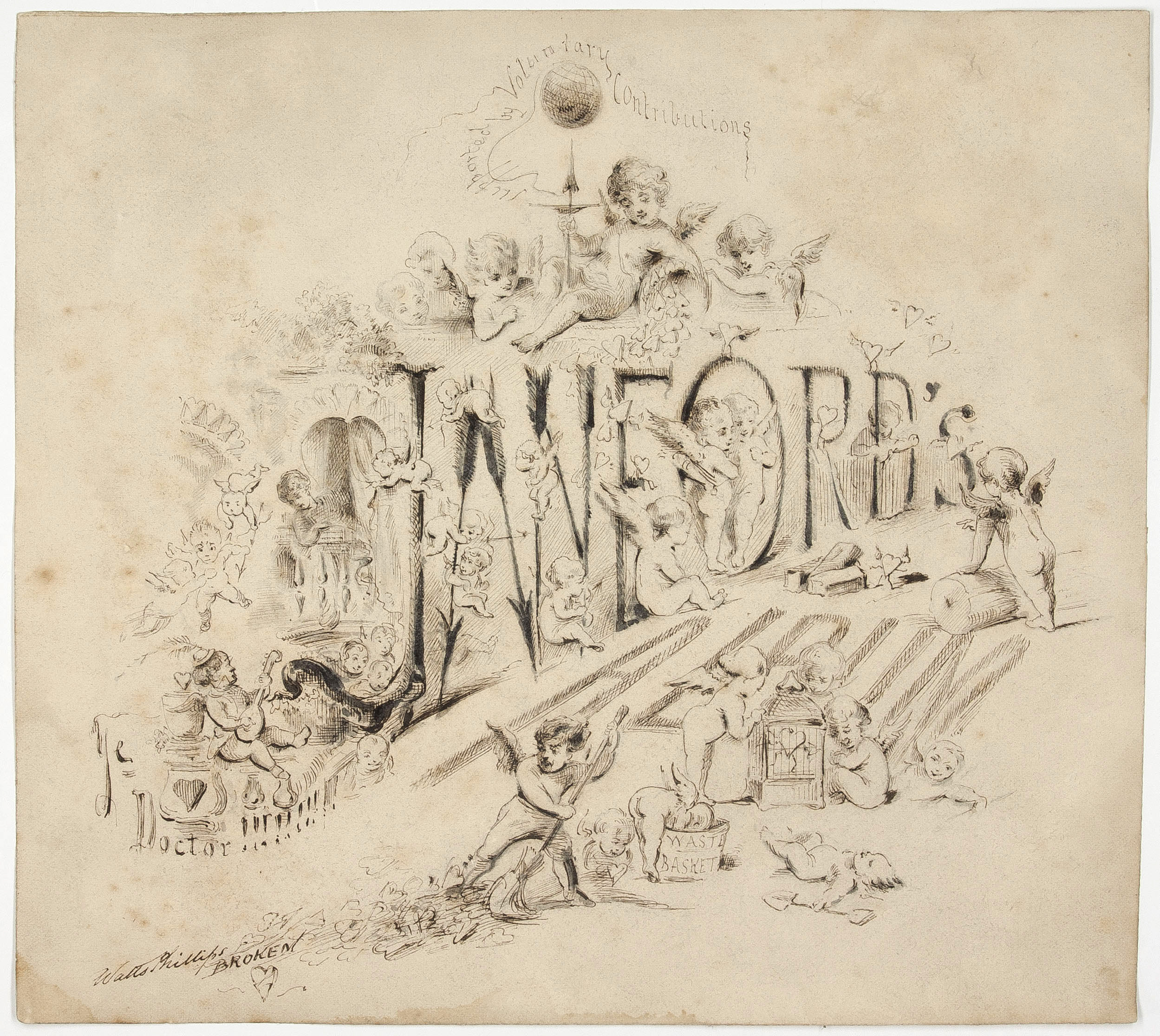 PHILLIPS — Enchanting series of Illustrated Letters to William Miller ORD, M.D., | Sophie Dupré Autographs