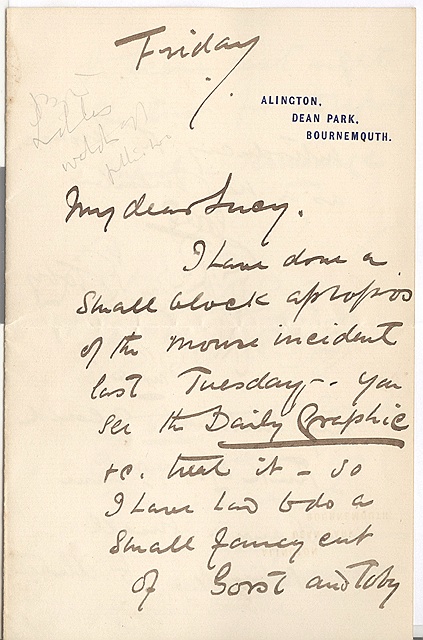 FURNISS — Fine Illustrated Autograph Letter Signed to Sir Henry LUCY | Sophie Dupré Autographs