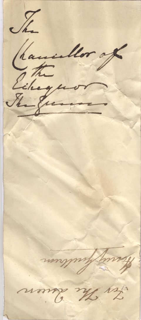 VICTORIA — Manuscript Docket in her hand signed 'The Queen' to the Chancellor of the Exchequer, | Sophie Dupré Autographs