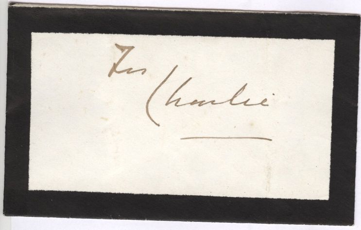 VICTORIA — Envelope addressed in her hand 'For Charlie', | Sophie Dupré Autographs