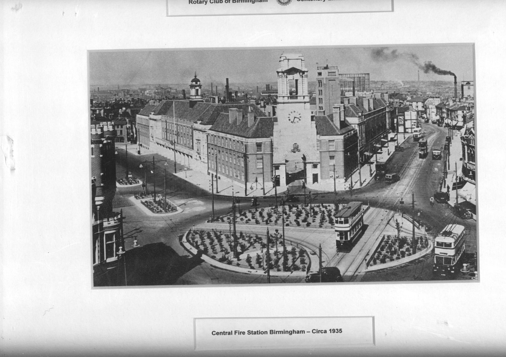 BIRMINGHAM CENTRAL FIRE STATION — Splendid Photograph from the South West | Sophie Dupré Autographs