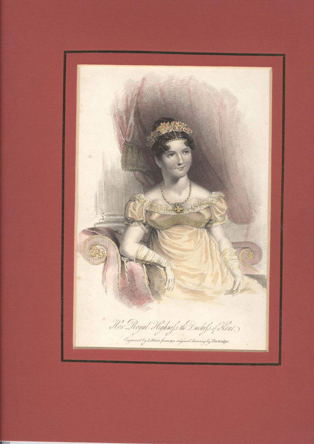 [VICTORIA MARY — Charming Hand-Coloured Engraved Portrait, | Sophie Dupré Autographs