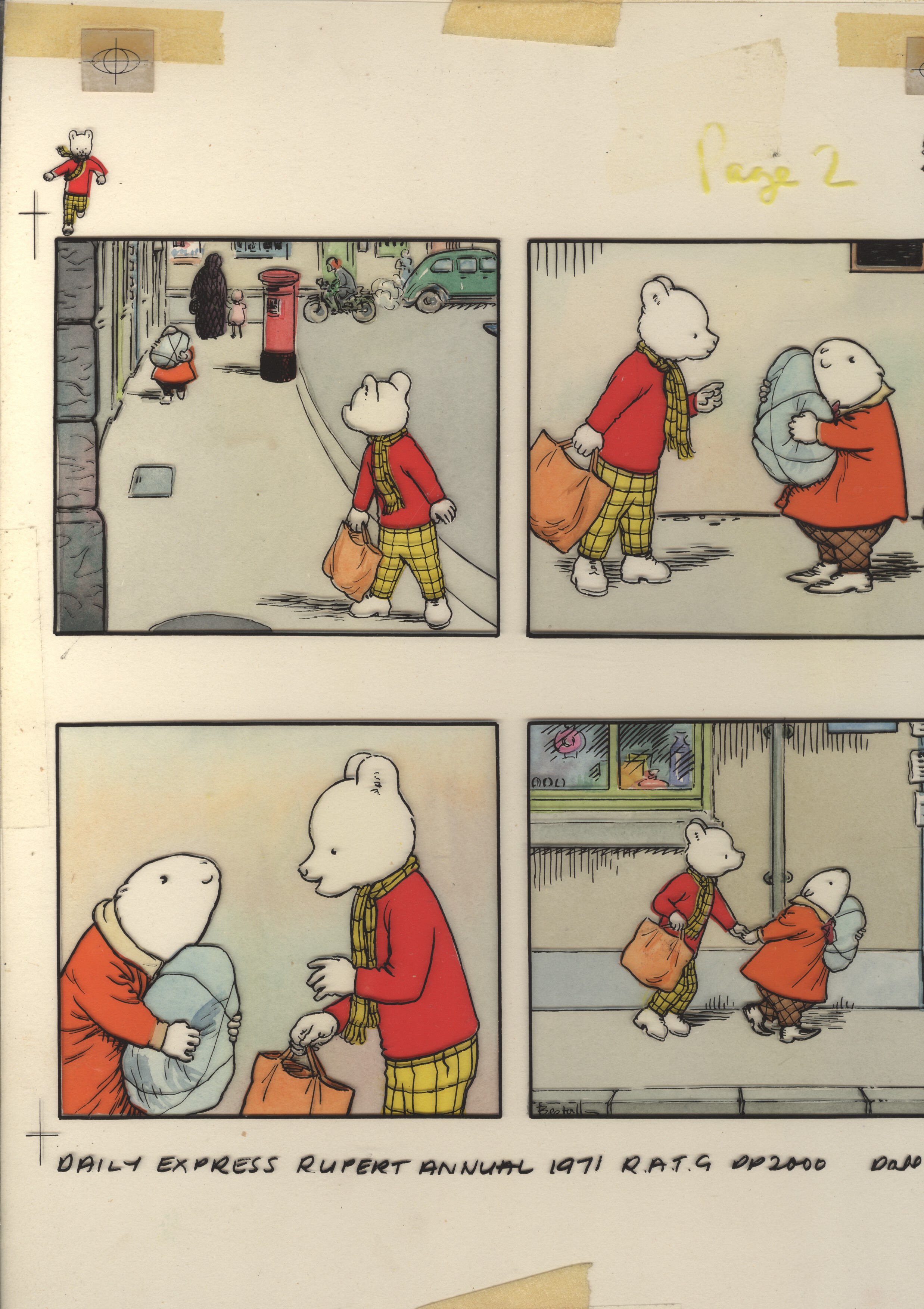 [BESTALL — Acetate Master in Colours for the 1971 'Rupert' Annual | Sophie Dupré Autographs