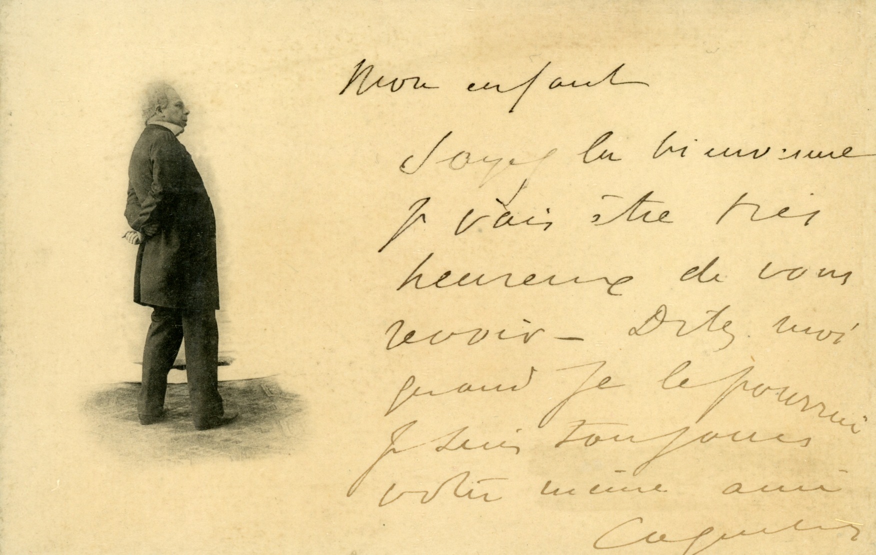 COQUELIN — Autograph Letter Signed in French to Mon enfant, | Sophie Dupré Autographs