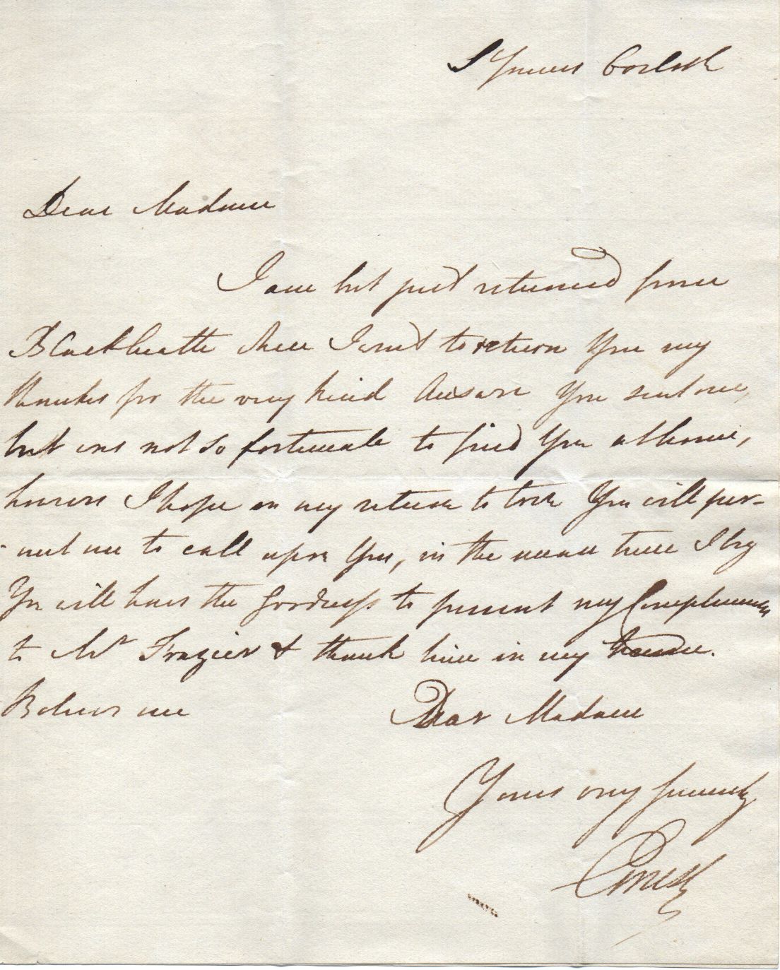 ERNST AUGUST — Autograph Letter Signed to Dear Madam, | Sophie Dupré Autographs