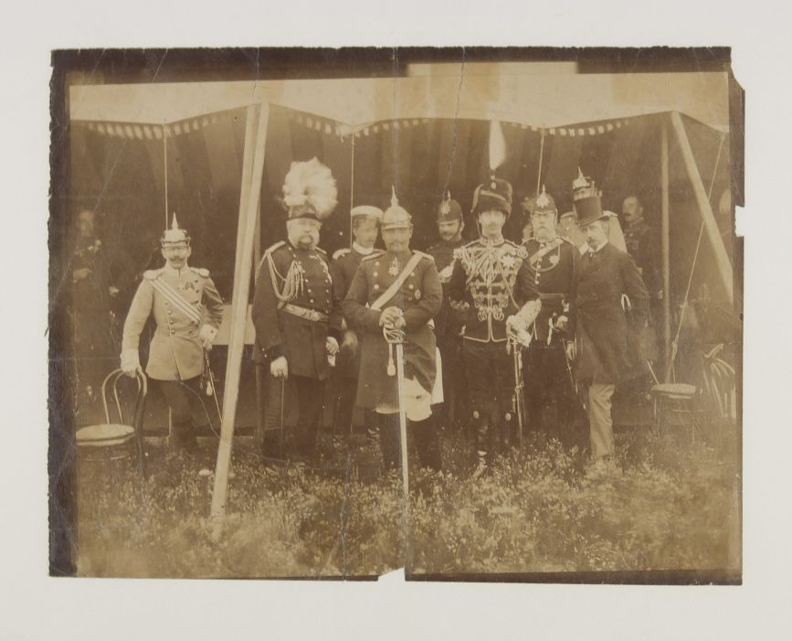 [WILHELM II — Unsigned Group Photograph on Manoeuvres, | Sophie Dupré Autographs