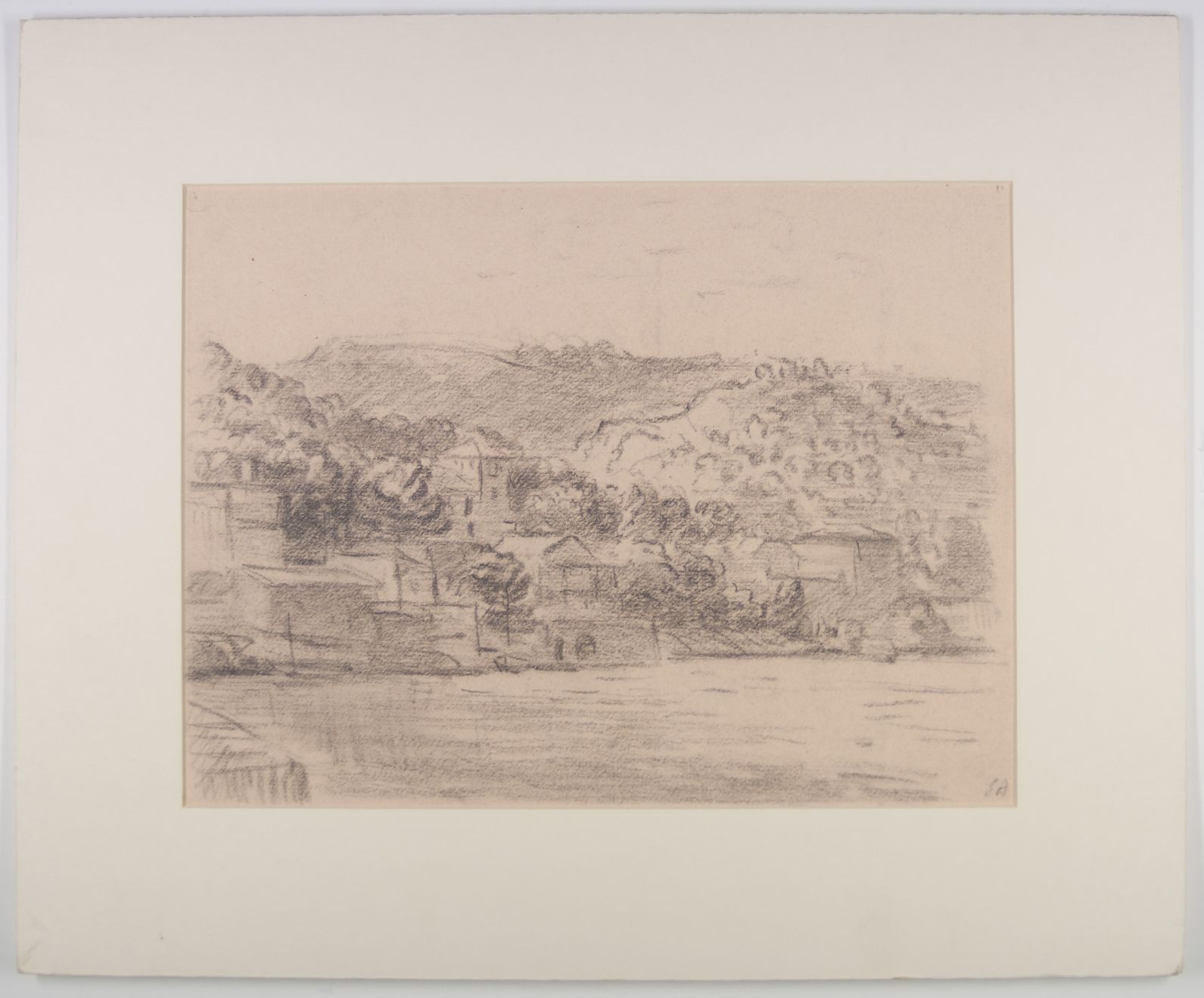 ARDIZZONE — Drawing of a Landscape Signed 'E.A.' | Sophie Dupré Autographs