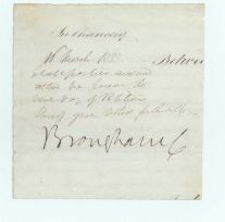 BROUGHAM — End of In Chancery Document with fine signature | Sophie Dupré Autographs